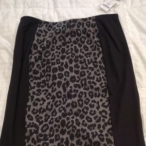 Chico's Black and Gray Pencil Skirt Knee-Length Cocktail